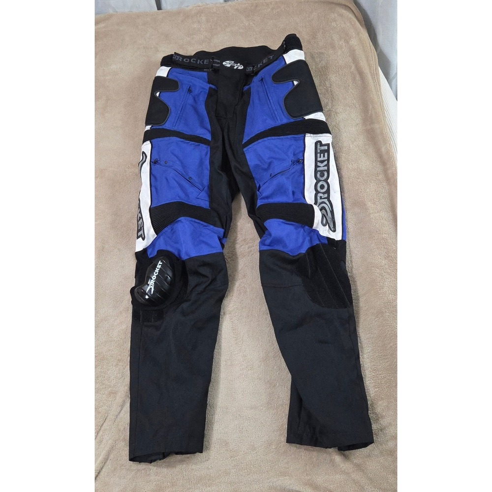 Joe Rocket  Motorcycle Pants Men Size 48 Black Blue BMX Biking Riding Outdoors